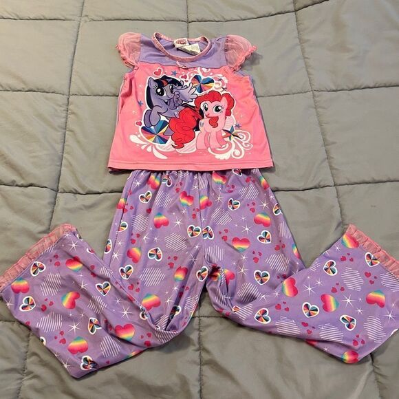 5t my little pony two piece silky pajamas - Picture 1 of 2